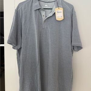 Tommy Bahama Light Gray Polo Shirt for Men NWT
